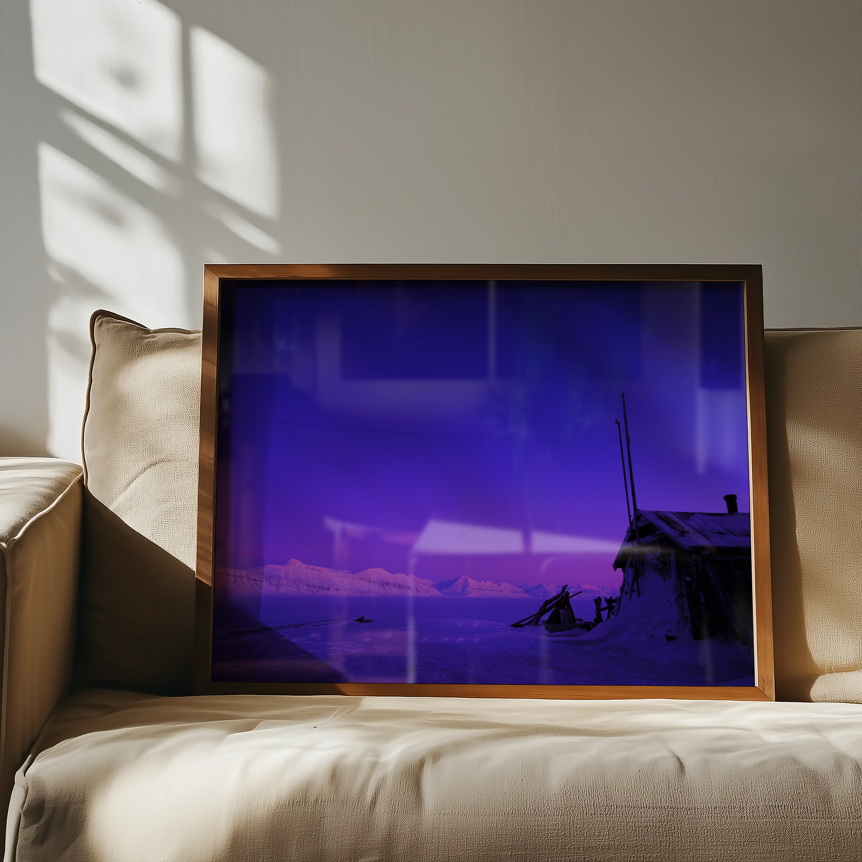 Violet Night Over Svalbard