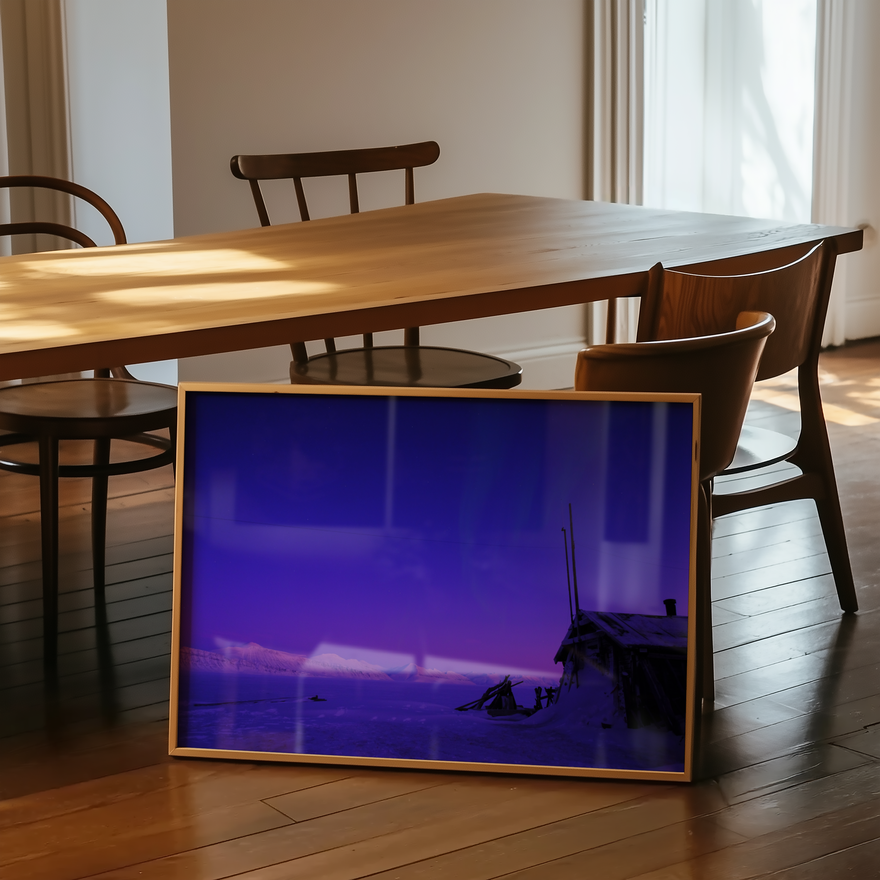 Violet Night Over Svalbard