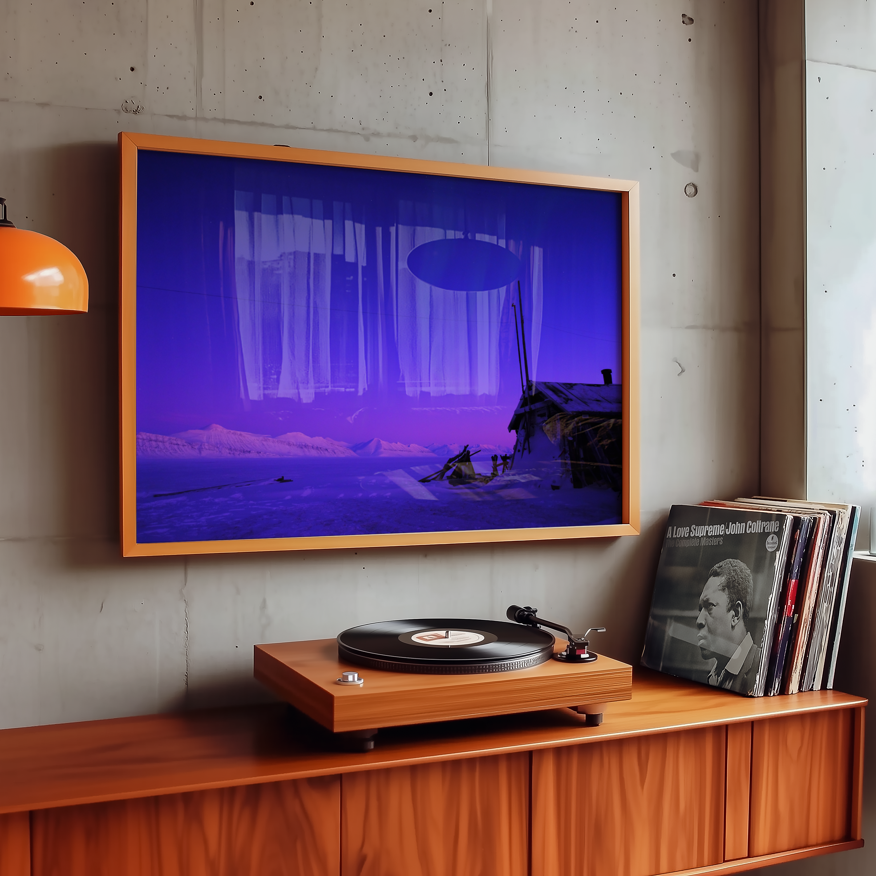 Violet Night Over Svalbard