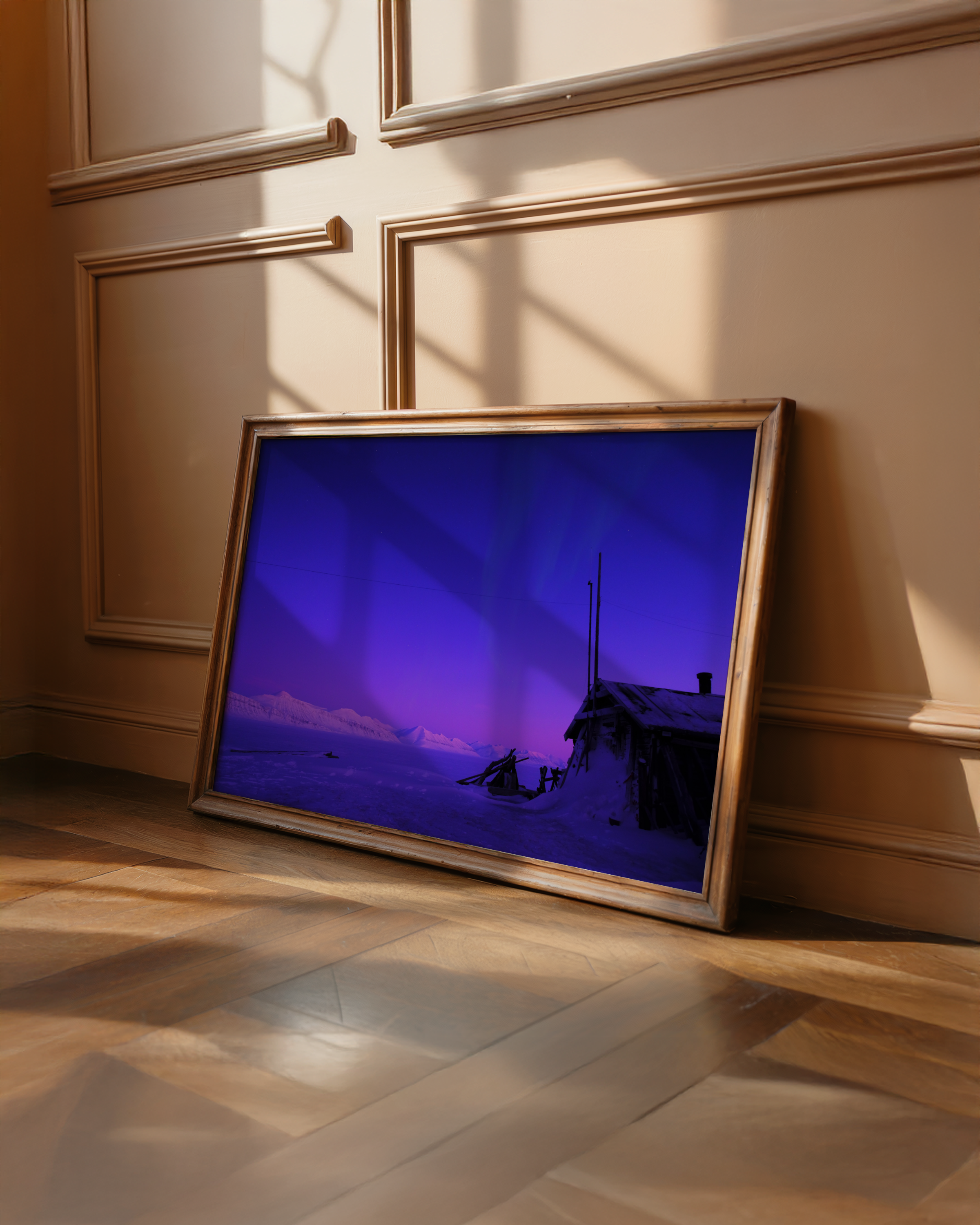 Violet Night Over Svalbard