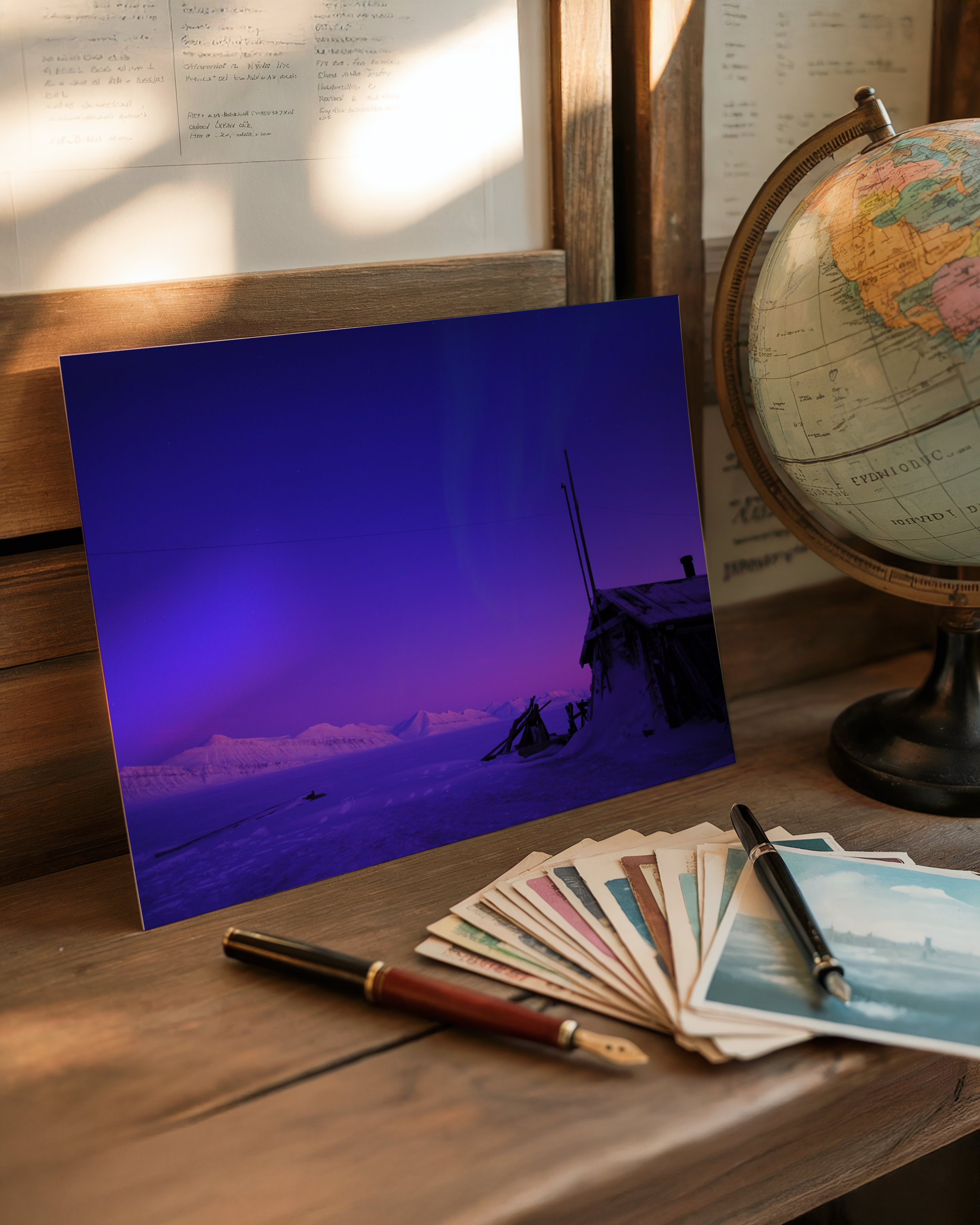 Violet Night Over Svalbard